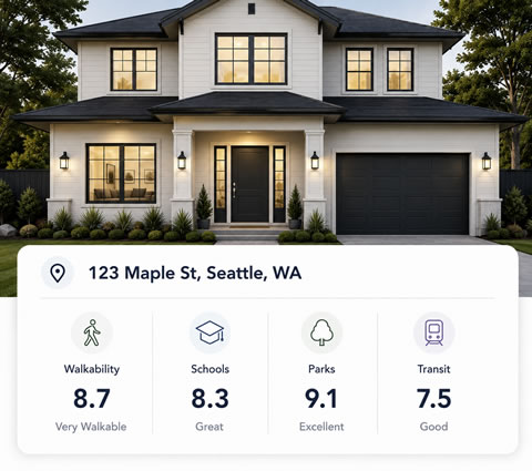 Local lifestyle and crime widgets preview